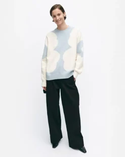 Marimekko Arkki Heijastus Unikko Knitted Cotton Pullover<Woman Knits & Sweaters