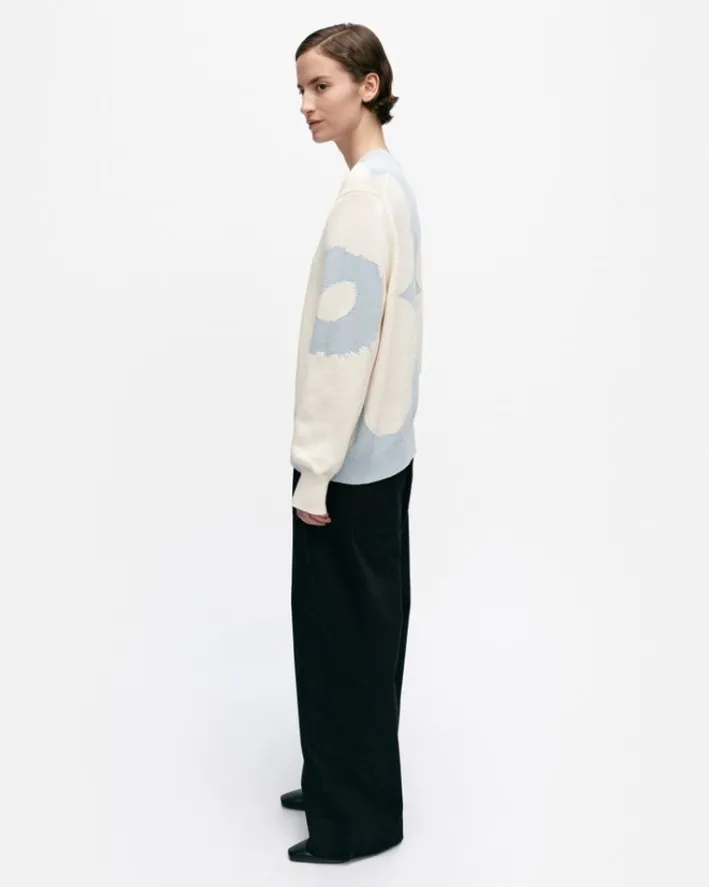 Marimekko Arkki Heijastus Unikko Knitted Cotton Pullover<Woman Knits & Sweaters