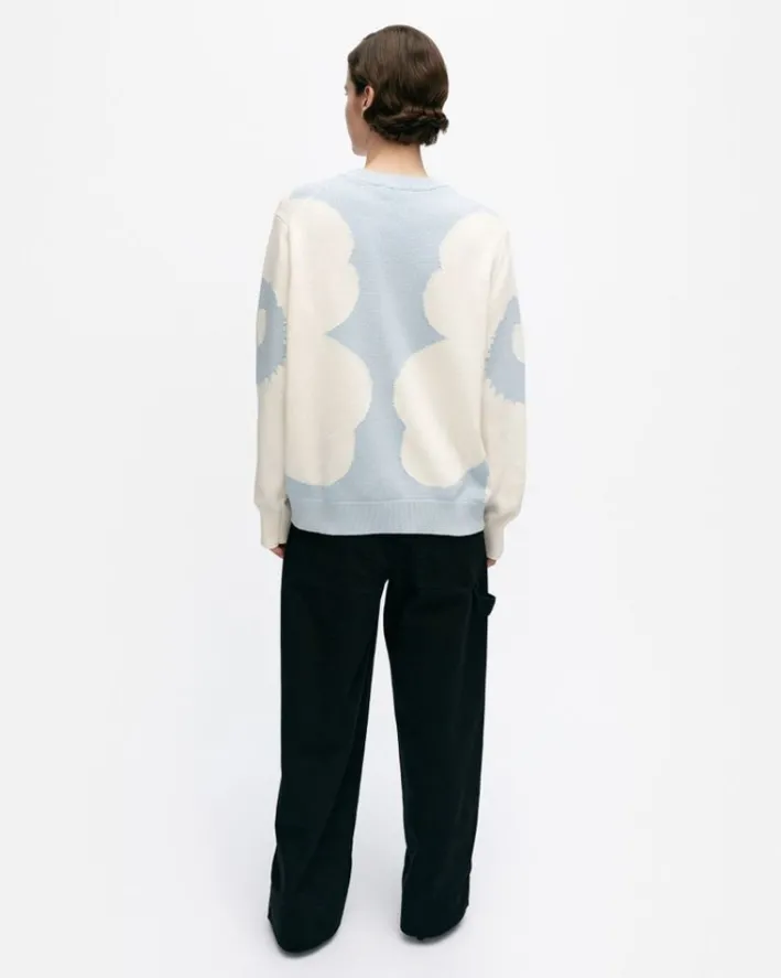 Marimekko Arkki Heijastus Unikko Knitted Cotton Pullover<Woman Knits & Sweaters