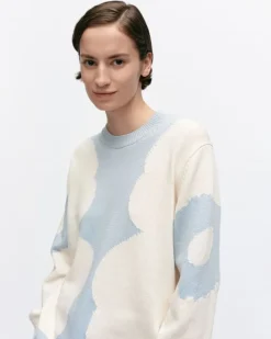 Marimekko Arkki Heijastus Unikko Knitted Cotton Pullover<Woman Knits & Sweaters