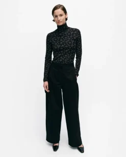 Marimekko Funktio Solid Cotton Trousers<Woman Trousers