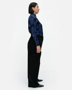 Marimekko Funktio Solid Cotton Trousers<Woman Trousers