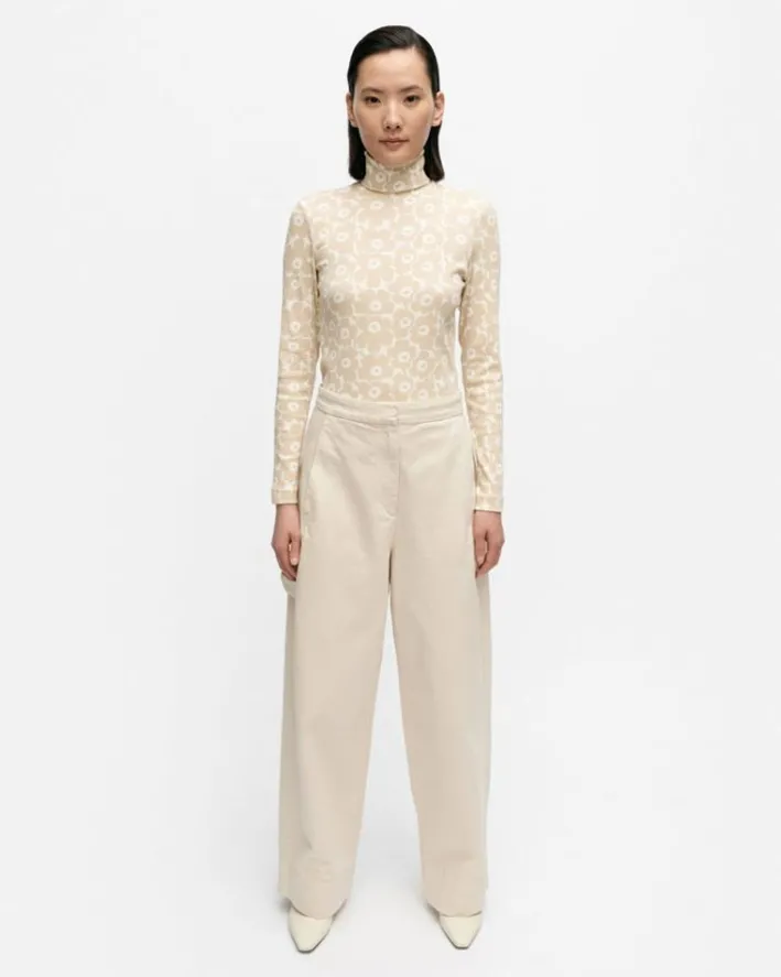 Marimekko Funktio Solid Cotton Trousers<Woman Trousers