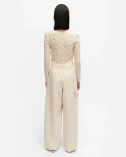 Marimekko Funktio Solid Cotton Trousers<Woman Trousers