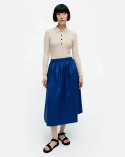 Marimekko Garrel Solid Cotton Poplin Skirt<Woman Skirts