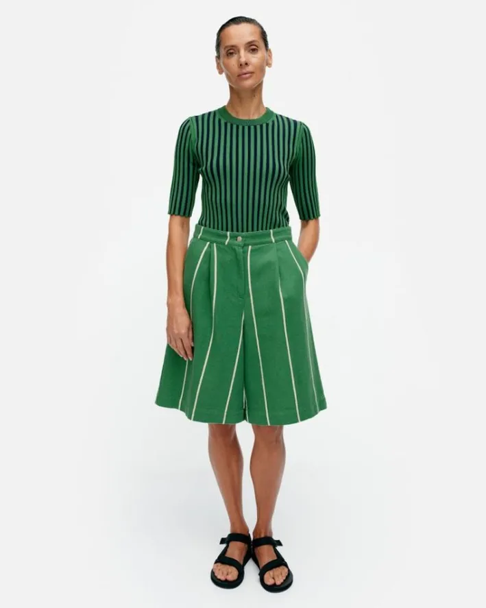 Marimekko Hyoky Vesi Cotton Linen Shorts<Woman Trousers