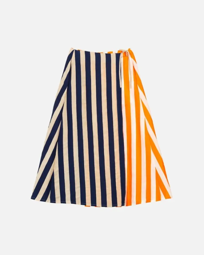 Marimekko Kahlaus Merirosvo Cupro Mix Wrap Skirt<Woman Skirts