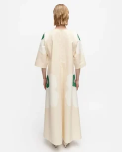 Marimekko Kaiku Heijastus Unikko Cotton Linen Dress<Woman Dresses