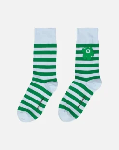 Marimekko Kasvaa Tasaraita Unikko One Socks<Woman Socks