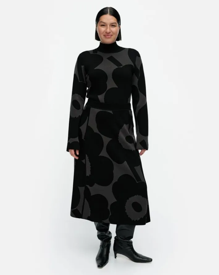 Marimekko Kaukainen Unikko Knitted Skirt<Woman Knits & Sweaters