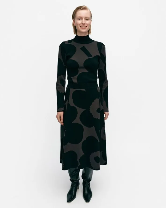 Marimekko Kaukainen Unikko Knitted Skirt<Woman Knits & Sweaters