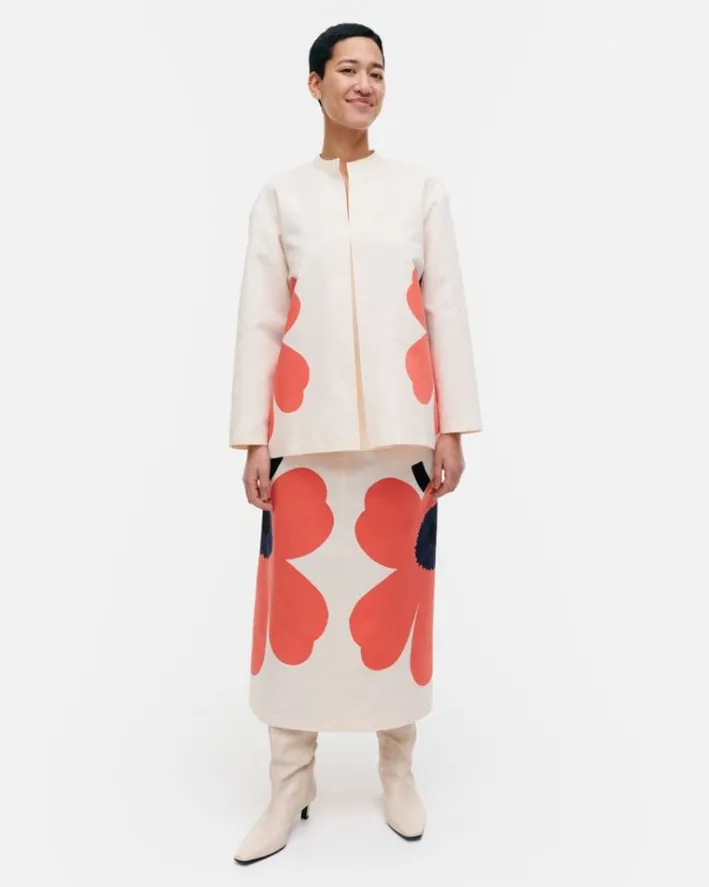 Marimekko Kerran Heijastus Unikko Cotton Linen Blouse<Woman Tops & Tunics