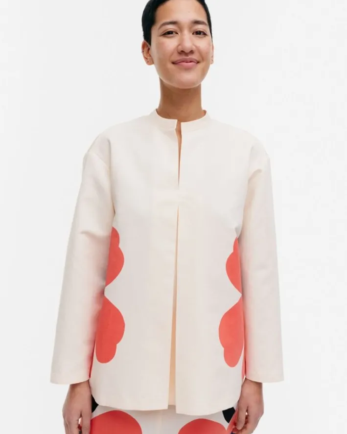 Marimekko Kerran Heijastus Unikko Cotton Linen Blouse<Woman Tops & Tunics