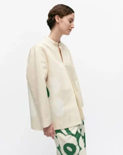 Marimekko Kerran Heijastus Unikko Cotton Linen Blouse<Woman Tops & Tunics
