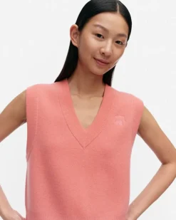 Marimekko Kioski Eir Unikko Placement Wool Vest<Woman Knits & Sweaters
