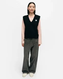 Marimekko Kioski Eir Unikko Placement Wool Vest<Woman Knits & Sweaters