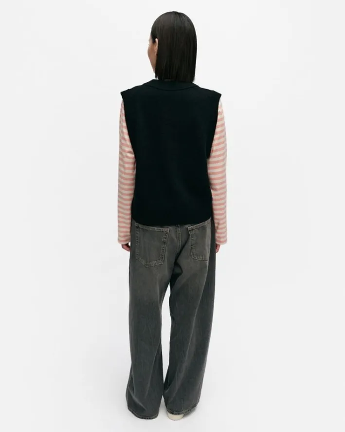 Marimekko Kioski Eir Unikko Placement Wool Vest<Woman Knits & Sweaters