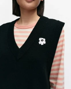 Marimekko Kioski Eir Unikko Placement Wool Vest<Woman Knits & Sweaters