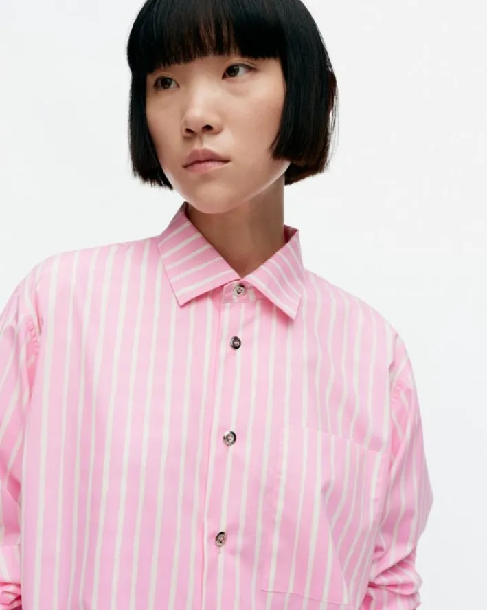 Marimekko Kioski Jokapoika Cotton Shirt<Woman Unisex