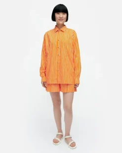 Marimekko Kioski Jokapoika Cotton Shirt<Woman Unisex