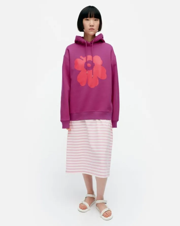Marimekko Kioski Runoja Unikko Placement Hoodie<Woman Unisex