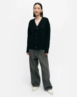 Marimekko Kioski Sif Unikko Placement Wool Cardigan<Woman Knits & Sweaters