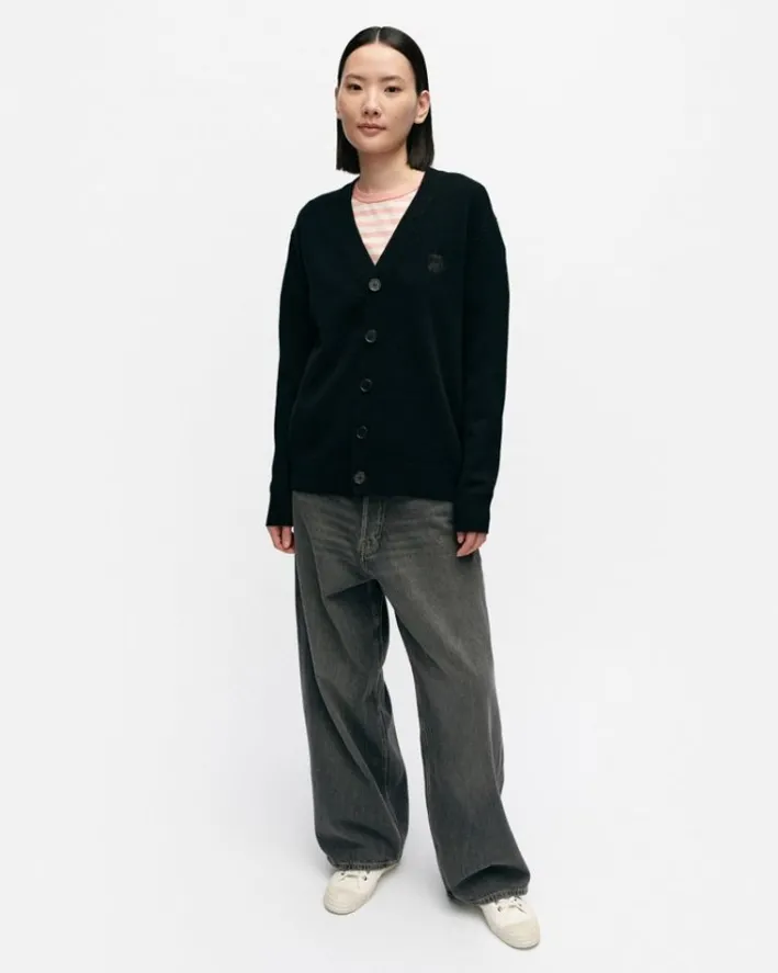 Marimekko Kioski Sif Unikko Placement Wool Cardigan<Woman Knits & Sweaters