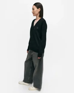 Marimekko Kioski Sif Unikko Placement Wool Cardigan<Woman Knits & Sweaters