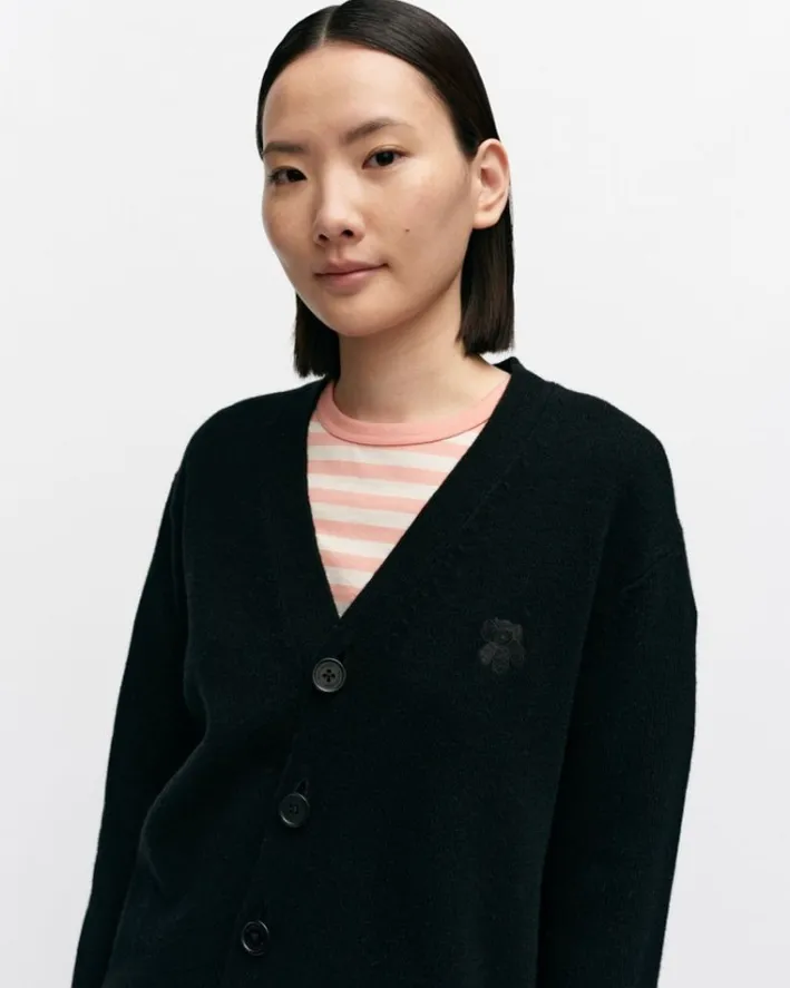 Marimekko Kioski Sif Unikko Placement Wool Cardigan<Woman Knits & Sweaters