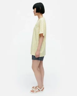 Marimekko Kioski Tasaraita Men Shortsleeve T-Shirt<Woman Unisex
