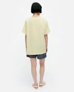 Marimekko Kioski Tasaraita Men Shortsleeve T-Shirt<Woman Unisex