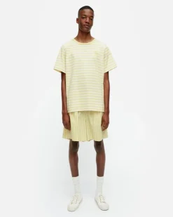 Marimekko Kioski Tasaraita Men Shortsleeve T-Shirt<Woman Unisex