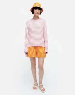 Marimekko Kioski Tasaraita Relaxed Longsleeve Jersey Top<Woman Tops & Tunics