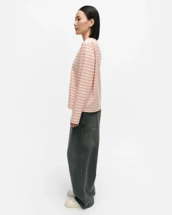 Marimekko Kioski Tasaraita Relaxed Longsleeve Jersey Top<Woman Tops & Tunics