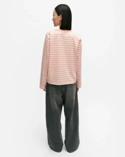 Marimekko Kioski Tasaraita Relaxed Longsleeve Jersey Top<Woman Tops & Tunics