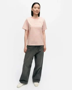 Marimekko Kioski Tasaraita Relaxed Shortsleeve T-Shirt<Woman Tops & Tunics