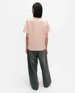 Marimekko Kioski Tasaraita Relaxed Shortsleeve T-Shirt<Woman Tops & Tunics