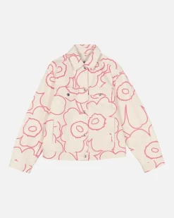 Marimekko Kioski Ystavyys Pieni Piirto Unikko 2 Denim Jacket<Woman Coats & Jackets