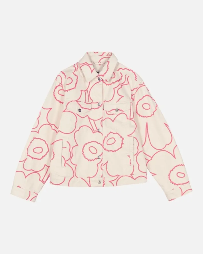 Marimekko Kioski Ystavyys Pieni Piirto Unikko 2 Denim Jacket<Woman Coats & Jackets