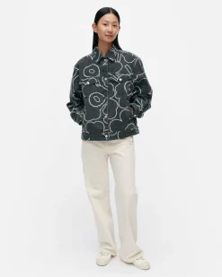 Marimekko Kioski Ystavyys Pieni Piirto Unikko 2 Denim Jacket<Woman Coats & Jackets