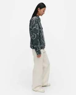 Marimekko Kioski Ystavyys Pieni Piirto Unikko 2 Denim Jacket<Woman Coats & Jackets