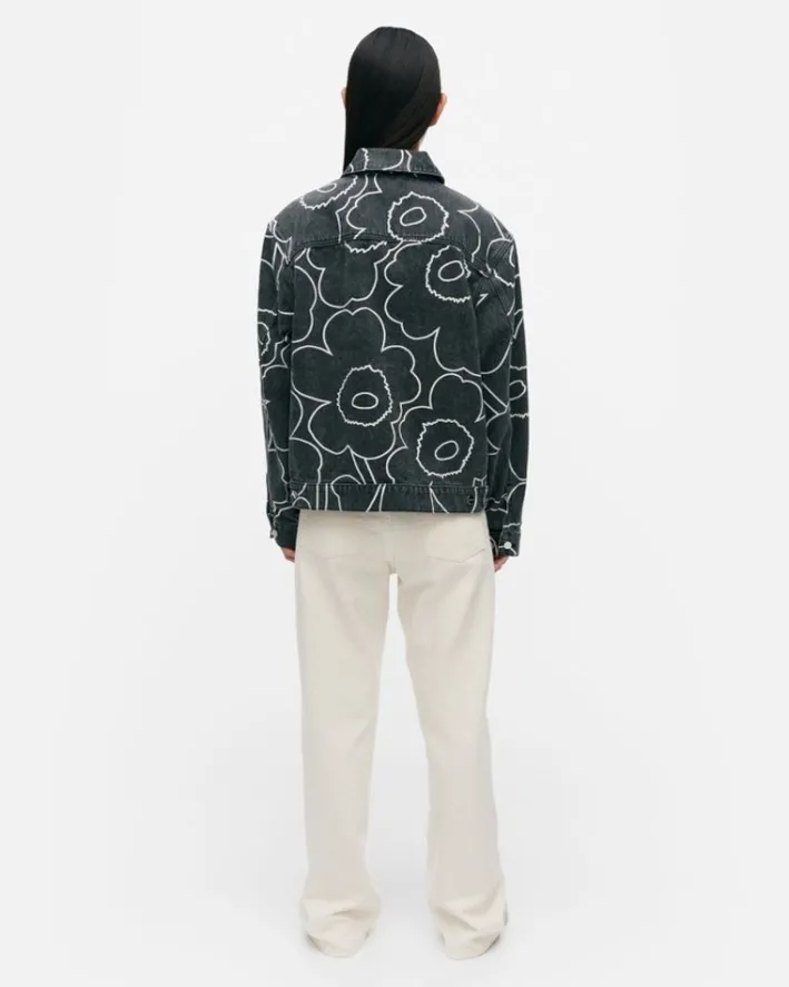 Marimekko Kioski Ystavyys Pieni Piirto Unikko 2 Denim Jacket<Woman Coats & Jackets
