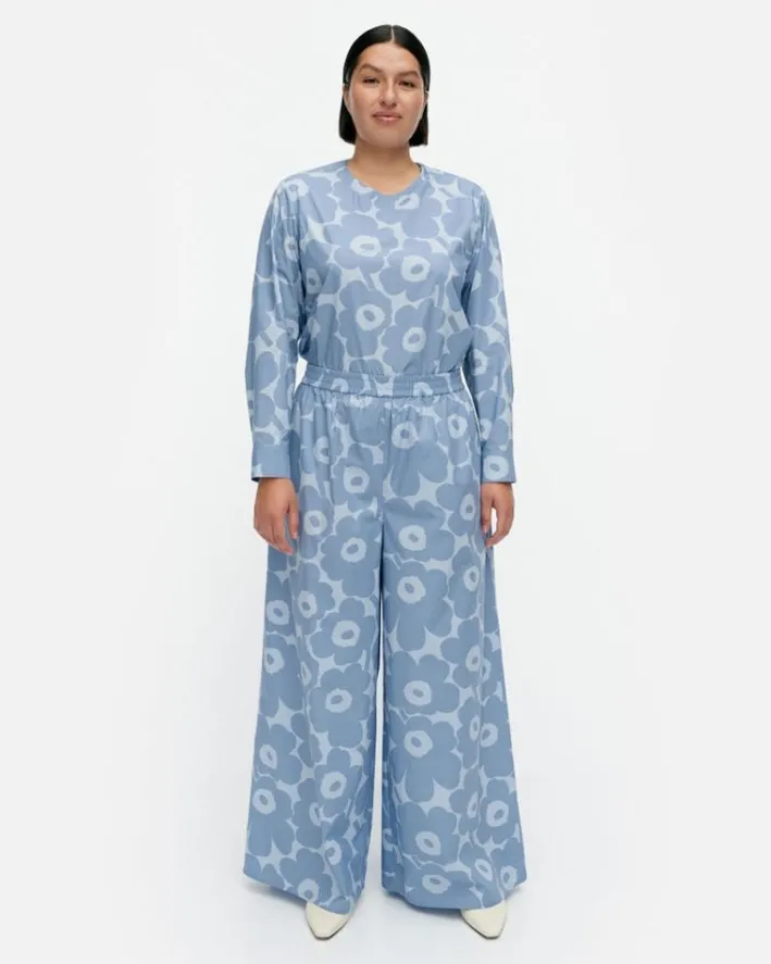 Marimekko Kohti Unikko Cotton Poplin Trousers<Woman Trousers