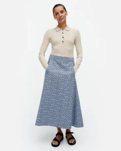 Marimekko Koski Unikko Cotton Skirt<Woman Skirts