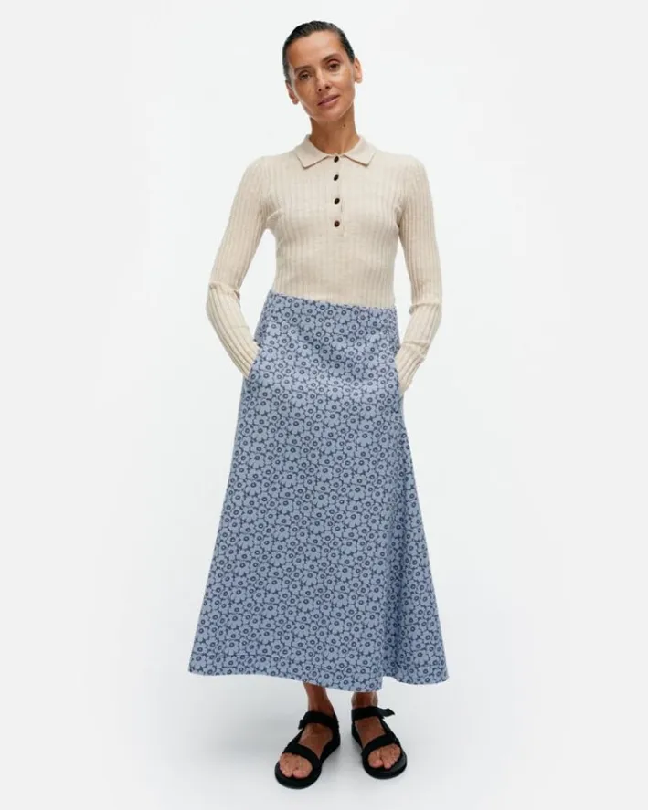 Marimekko Koski Unikko Cotton Skirt<Woman Skirts
