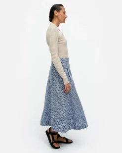 Marimekko Koski Unikko Cotton Skirt<Woman Skirts
