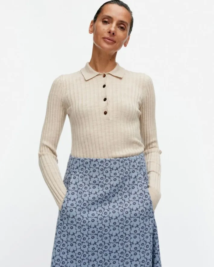 Marimekko Koski Unikko Cotton Skirt<Woman Skirts