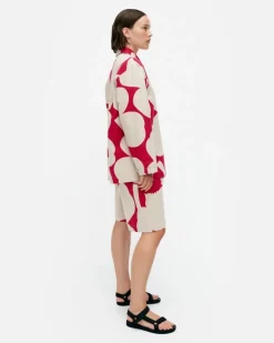 Marimekko Kulmat Unikko Cotton Linen Overshirt<Woman Coats & Jackets