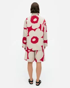 Marimekko Kulmat Unikko Cotton Linen Overshirt<Woman Coats & Jackets