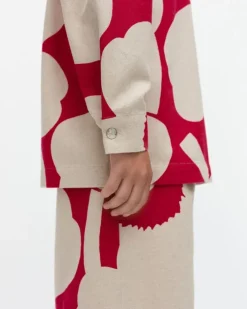 Marimekko Kulmat Unikko Cotton Linen Overshirt<Woman Coats & Jackets